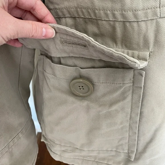 Vtg Y2K Braetan Tan Utility Gorpcore Sherpa Trim Barn Chore Coat Canvas Jacket M - Picture 5 of 12